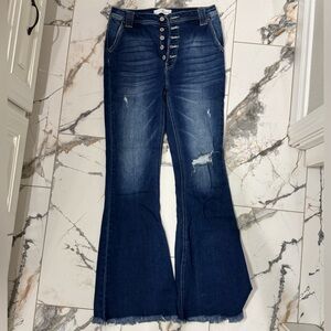 Women's KanCan Blue Flared Jeans